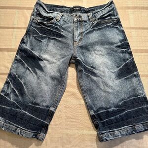 Japanese Lowbox Vintage Denim Shorts Y2K Acid Wash Size 84 (US 31/32)